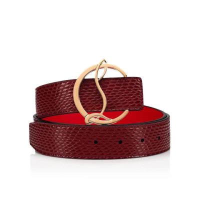 Cinturones W Cl Logo Christian Louboutin Mujer - Vino/Dorados - 3100055BK01